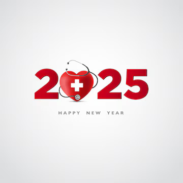 red heard medical sign with stethoscope 2025 red background happy new year health care 651618 3268